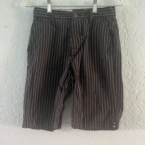 Vans Kids Black and White Striped Shorts